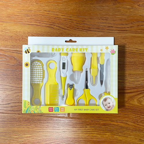 Set Aseo Para Bebes 10 Piezas Higiene Manicure Bebe Celeste