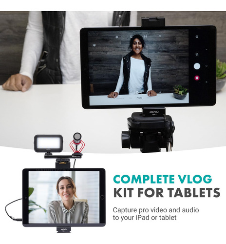 Kit De Vlogging Para iPad Con Trípode Y Micrófono