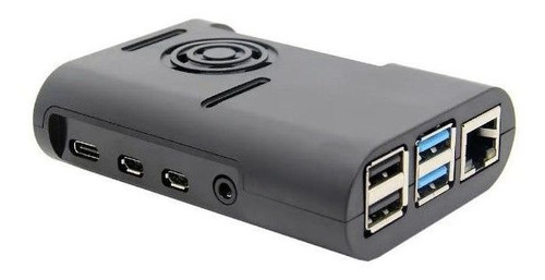 Carcasa O Gabinete De Plástico Con Ventilador Raspberry Pi 