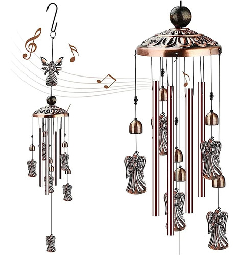 Fouua Angel Wind Chimes, Campanas De Viento Decoración Inter