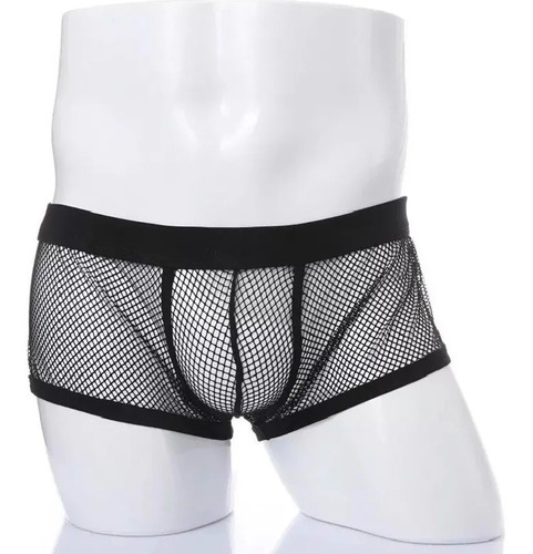 Boxer En Malla Hombre Sexy Calzoncillos Transparencia 