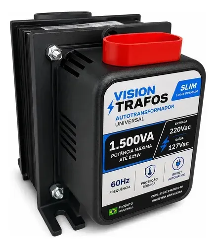 Vision Trafos Transformador 1500va Conversor Voltagem Bivolt 825watts