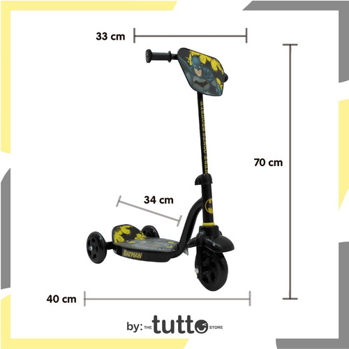 Imagen 7 de 9 de Scooter Para Niño Batman Flying Wheels