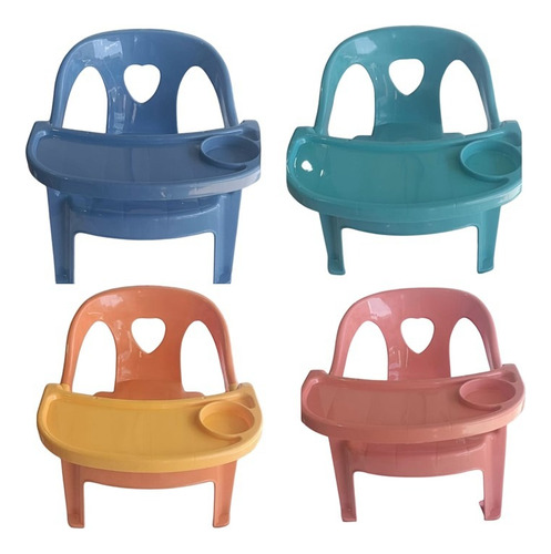 Silla Mesa Para Comer Portátil Asiento Bebés Niños 2 En 1 Silla 3 Azul