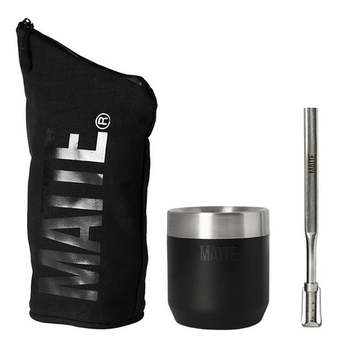 Imagen 1 de 8 de Set Mate Ds Line Acero Inoxidable + Bombilla + Yerbag Xl