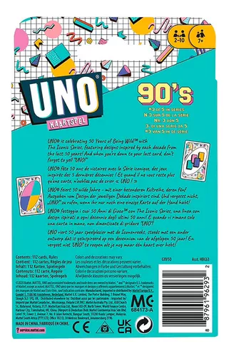 Jogo Uno Icônico 1990's - Mattel - Loja ToyMania