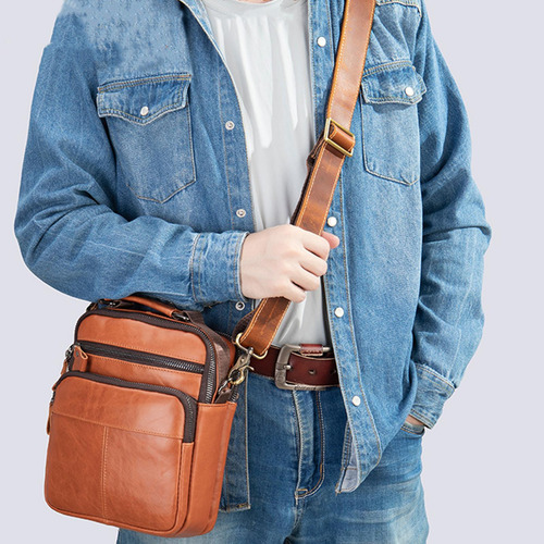 Alça De Bolsa De Couro Com Gancho De Metal Alça De Marrom