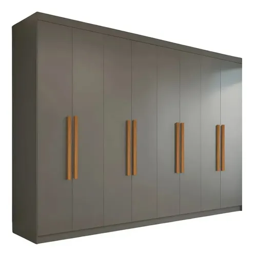 Guarda Roupa Casal 8 Portas 4 Gavetas Paris Espresso Móveis