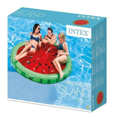 Colchon Salvavidas Inflable De Sandia Redonda Intex 56283