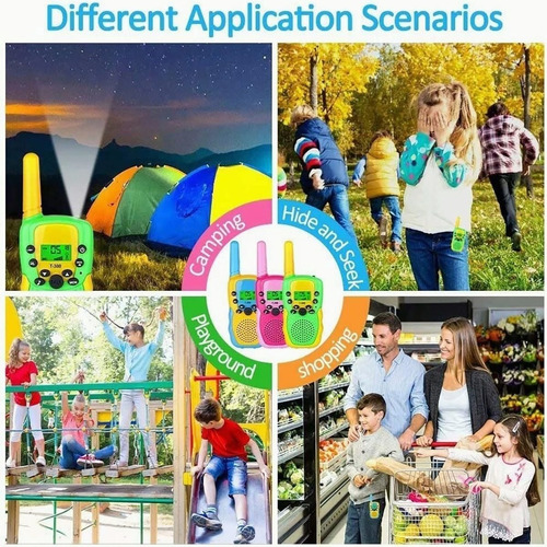 3 Pz Radios Walkie Talkies Para Niños Recargables Inalámbri
