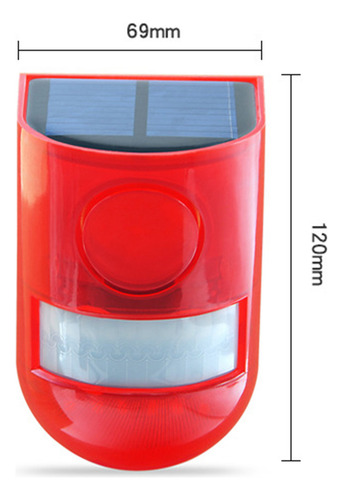 Luz De Alarme Solar, Sensor De Movimento Pir, Luzes, Sirene