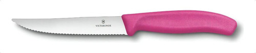 Cuchillo Para Bistec De Filo Dentado Swiss Classic, Negro Color Rosa