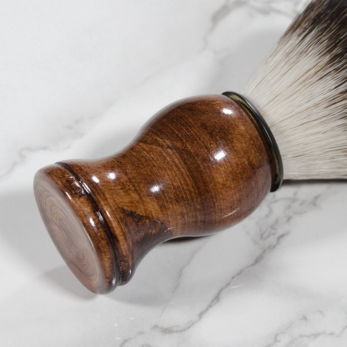 2 Limpiadores De Barba Facial Con Mango De Madera Para Afeit