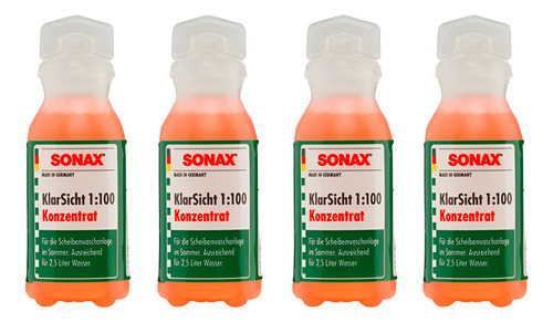 Limpiavidrios Concentrado 25ml Vision Clara Sonax Pack X 4u