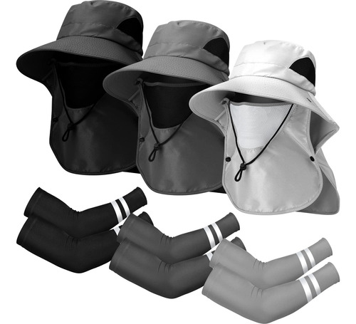6 Sombreros Para El Sol, Sombreros De Pesca Con Cubierta Par