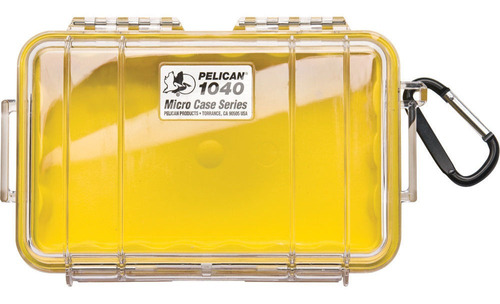 Pelican 1040 Micro Case (clear Yellow With Colored Lining)