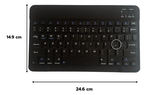 Funda Con Teclado Negro Para Tab Samsung S10 Plus Español