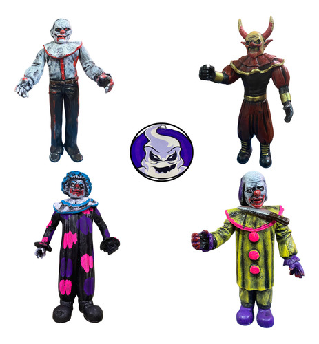 Paquete Figuras Payasos Deep Web Duffy, Minimini Dindon Web
