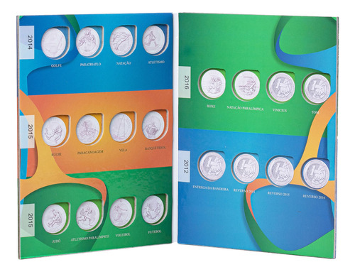 2 Álbuns Porta Moedas Colecionador Rio 2016 Olímpiadas
