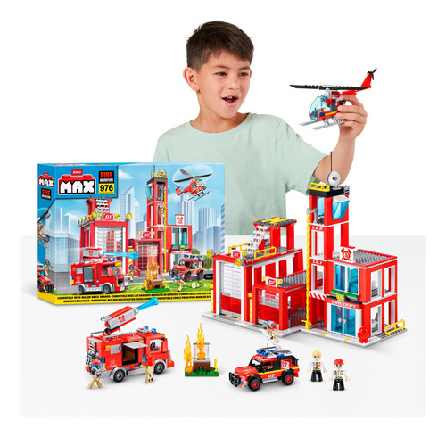 Set 976 Bloques Max Estacion De Bomberos