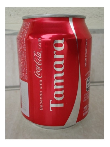 Lata Coca Cola Pequena Vazia Com Nome - Tamara (Usado)