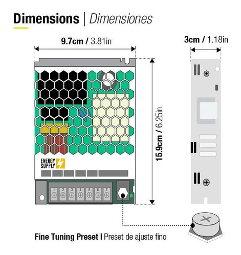 Fuente De Poder 12v Switching Transformador Dc 150w X3 U