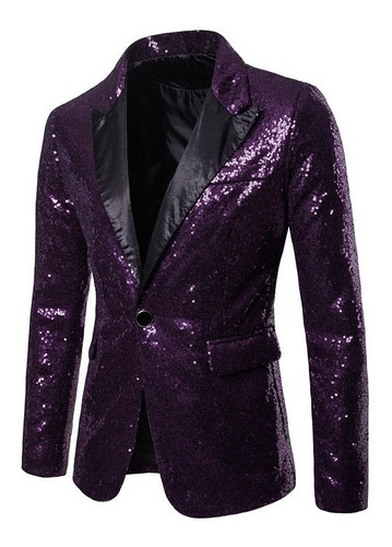 Blazer Brillante Hombre Banquete Boda Fiesta Bar Discoteca