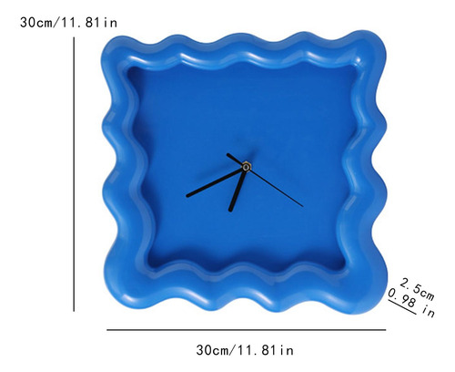 Reloj De Pared Decorativo, Ligero, Silencioso, Regalo, Azul
