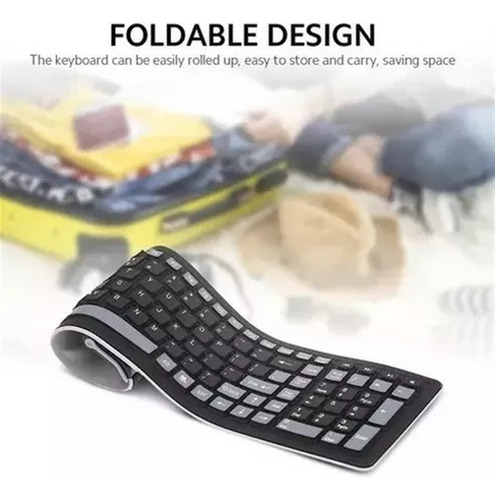 ' Teclado Flexible De Silicona Portátil Usb, P/ Notebook, Pc