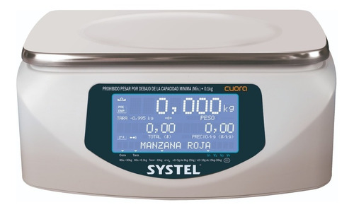 Balanza Systel Cuora Max Usb 15 Kg Sin Mastil Etiquetas