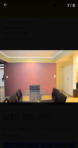 Departamento C/cochera 1 Piso Al Frente 3 Ambientes Almagro