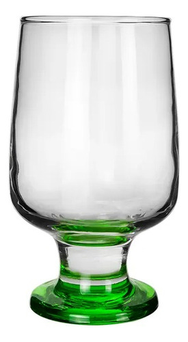 Juego De 6 Copas Para Agua Eleia Calidad Premium 370ml Color Verde