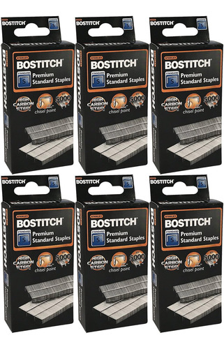 Stanley Bostitch Premium Standard Staples, 1/4 (6mm), Hi
