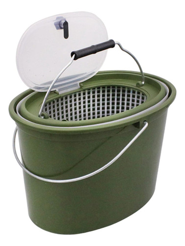 Barril De Almacenamiento De Cebo Doble, Cubo Para Medio
