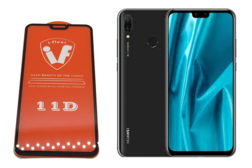 Protector De Pantalla Completo Con Borde Negro 5d Huwei Y9