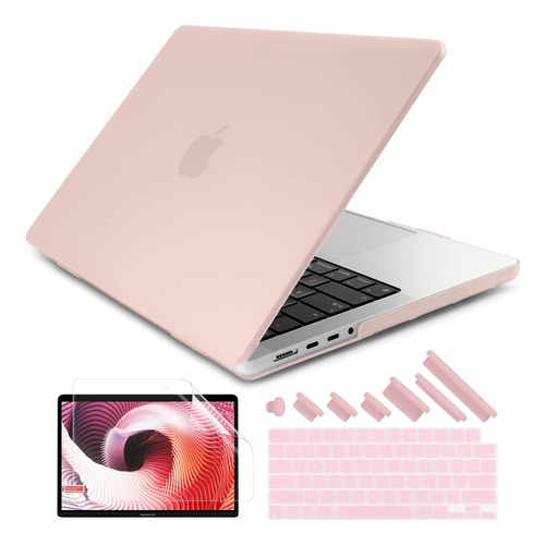Funda Rígida Dongke Para Macbook Pro 16  2485 Chalk Pink