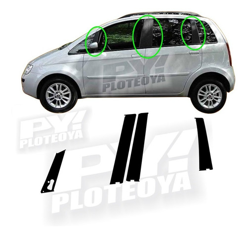 Calcos Parantes Compatible Para Fiat Idea Ambos Lados
