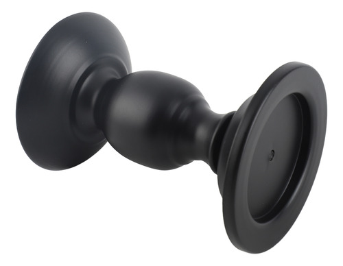 Candelabro Negro Con Forma De Pilar, De Metal Inoxidable, De