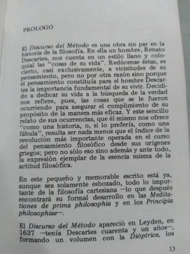 Descartes Discurso Del Método - Reglas Dirección De La Mente (Usado)