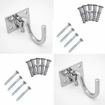 Comprar Par Gancho Armador De Rede Aço Inox De Parafusar + Parafusos