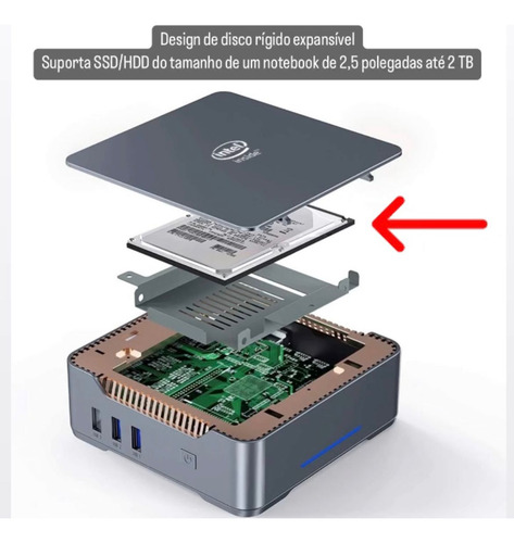 Gk3v Mini Pc Intel Celeron Quadcore N5095 Ssd 128gb 8gb Ddr4