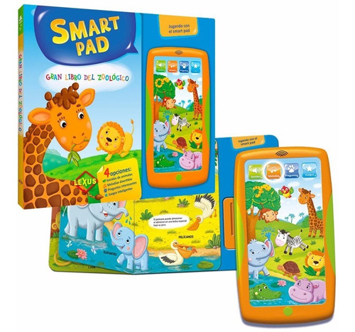Imagen 1 de 1 de Libro Interactivo Para Niños Smart Pad Animales Zoológico