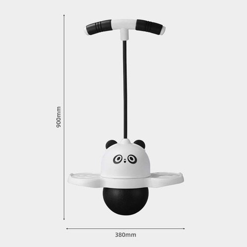Pogo Ball Con Mango Ejercicio Pogo Stick Pelota Panda Blanco