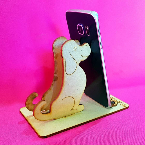 Imagen 5 de 10 de 20 Porta Celular Perrito Soporte Fibrofacil Souvenirs Mdf