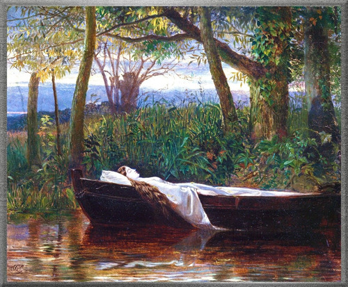 Cuadro La Dama De Shalott - Walter Crane - Año 1862