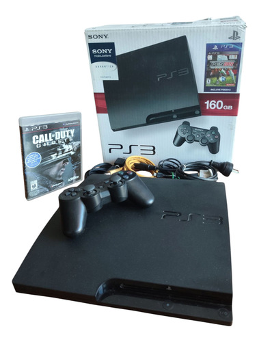Playstation 3 Slim 160gb Cech 3011a Con Joystick Y Juego Negro (Usado)