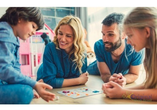 Conjunto Jogos 4x1 Dama Dominó Ludo Trilha Caixa Em Madeira