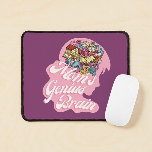 Pad Mouse Superficie Tela Regalo Madres Super Mama Corazones