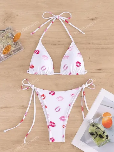 Bikini Importada Shein Malla Bi Color Combinada Nueva Tempo