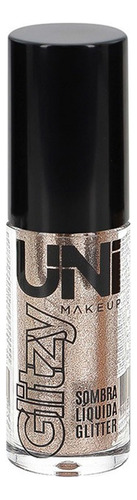 Sombra Líquida Glitter Glitzy Unimakeup - Brilho Intenso Sombra Prateado